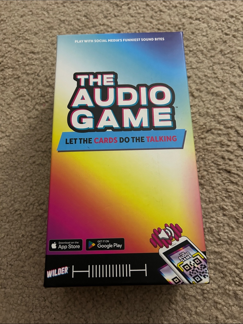 The Audio Game Card Game by Wilder - Gradient Pink/Yellow/Blue